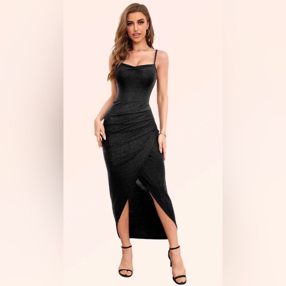 Slimers Shapewear Dress Buit in Bra Layered Formal Spaghetti Strap Full Slip